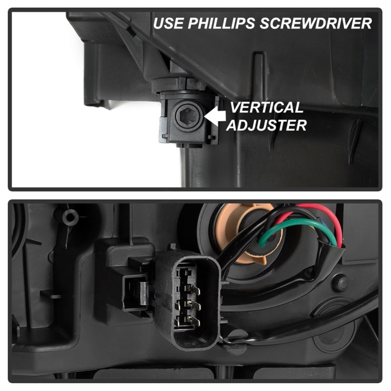 Phares halogènes de style OEM xTune 14-15 GMC Sierra 1500 – Noir (HD-JH-GS14-AM-BK)