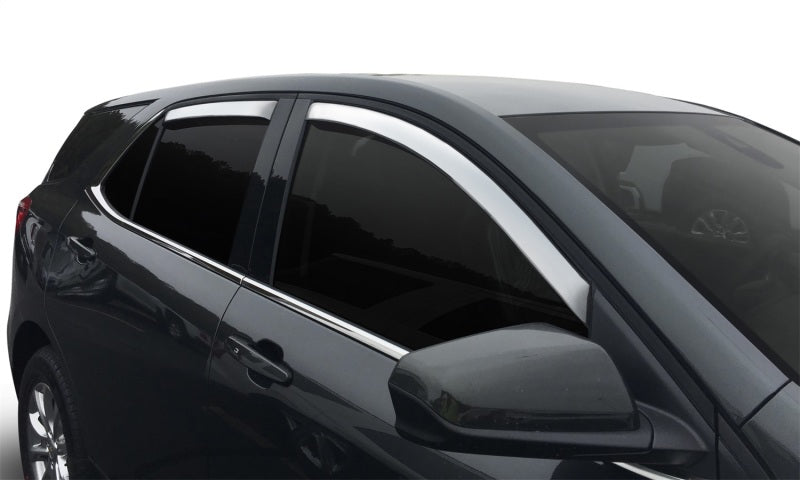 Déflecteurs de fenêtre à montage extérieur AVS 09-14 Ford Explorer Ventvisor 4 pièces - Chrome