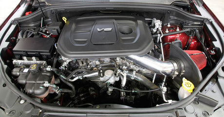 Kit d'admission d'air pour Jeep Grand Cherokee V6-3.6LF/I Spectre 16-18 - Poli avec filtre rouge