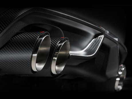 Arrière de catalyseur Akrapovic Evolution Line 15-17 BMW X5M (F85) (titane) avec embouts en carbone
