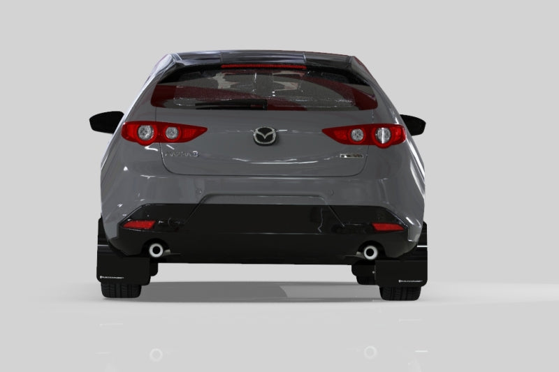 Rally Armor 19-22 Mazda3 GT Sport Hatch Black UR Mud Flap w/ White Logo