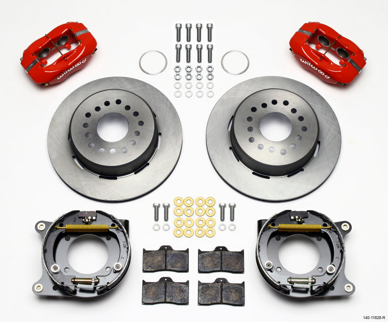 Kit de frein de stationnement Wilwood Forged Dynalite P/S Rouge Impala 59-64 / Corvette 57-62