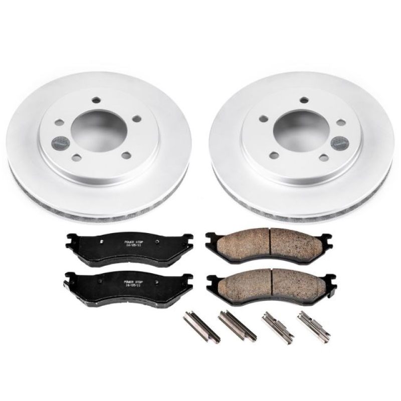 Power Stop 97-02 Ford Expedition Front Z17 Evolution Geomet Coated Brake Kit