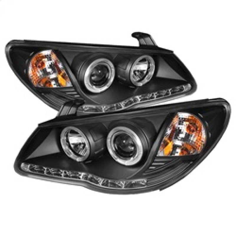 Phares de projecteur Spyder Hyundai Elantra 07-10 LED Halo DRL Blk PRO-YD-HYELAN07-DRL-BK