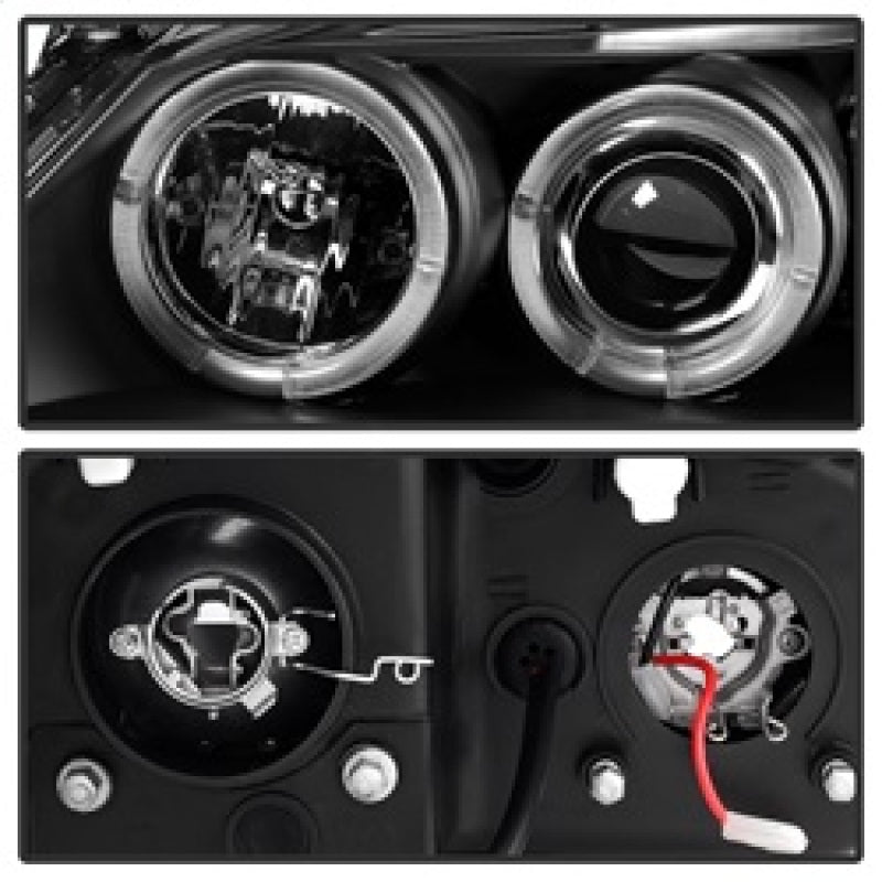 Phares de projecteur Spyder Pontiac G6 2/4DR 05-08 LED Halo LED Blk PRO-YD-PG605-HL-BK
