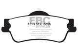 Plaquettes de frein arrière EBC 11+ Chevrolet Caprice 3.6 Yellowstuff