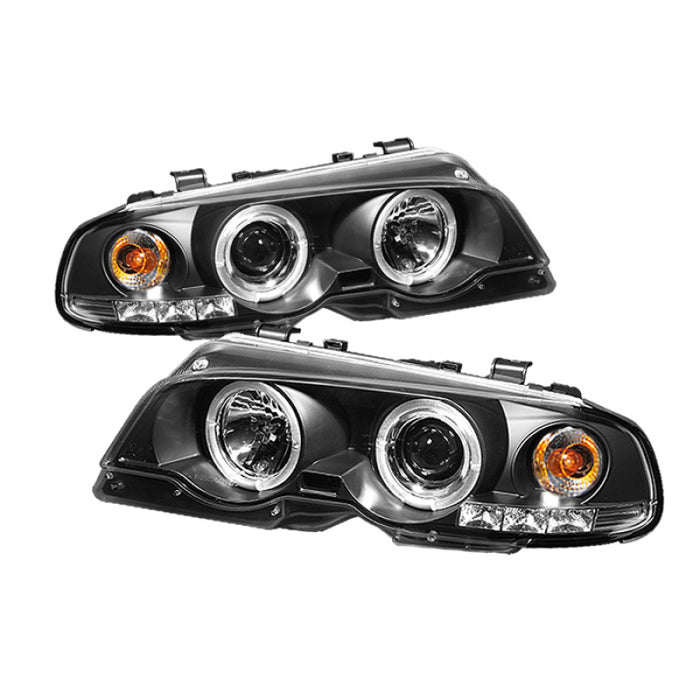 Phares de projecteur Spyder BMW E46 Série 3 00-03 2DR 1PC LED Halo LED Blk PRO-YD-BMWE46-2D-HL-BK