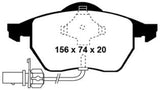 Plaquettes de frein avant EBC 99-01 Audi A4 1.8 Turbo (B5) Yellowstuff