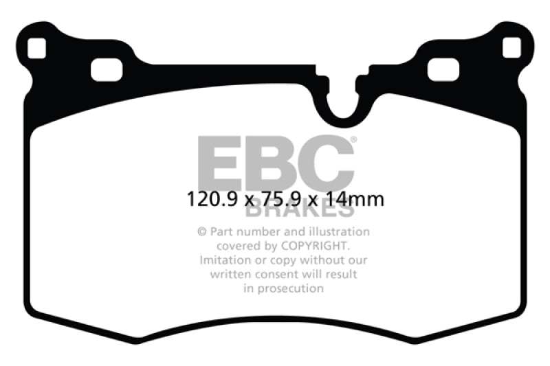 Plaquettes de frein avant JC Works Greenstuff pour Mini Hardtop 1.6 Turbo EBC 09-14