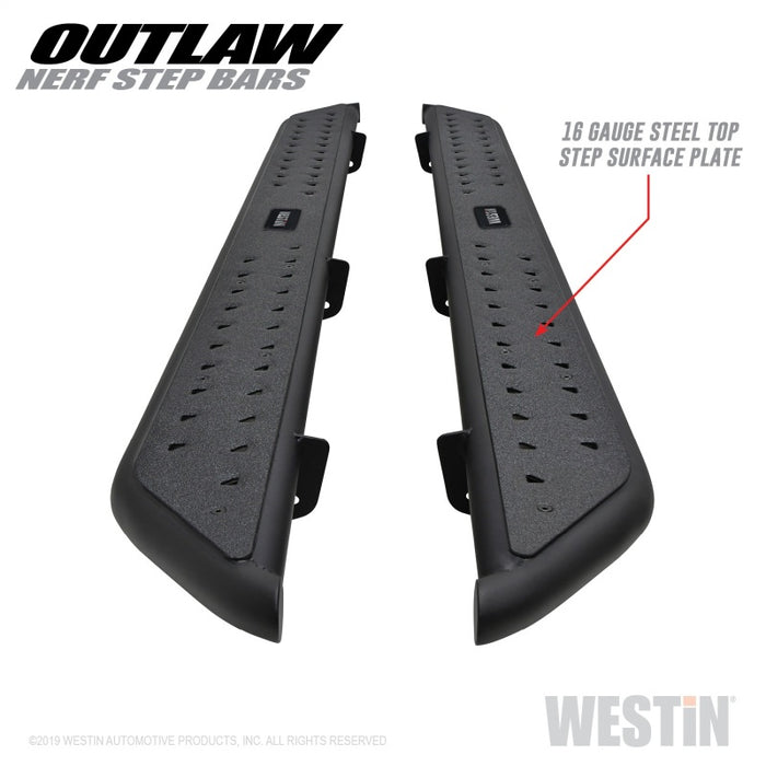 Marchepieds Westin Outlaw Nerf pour Ford F-150 SuperCrew 15-19 / Ford F-250/350 Crew Cab 17-19