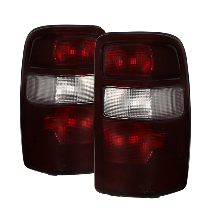 Feux arrière de style OEM Xtune GMC Yukon 00-06 avec bordure noire rouge fumé ALT-JH-CSUB00-OE-RSM