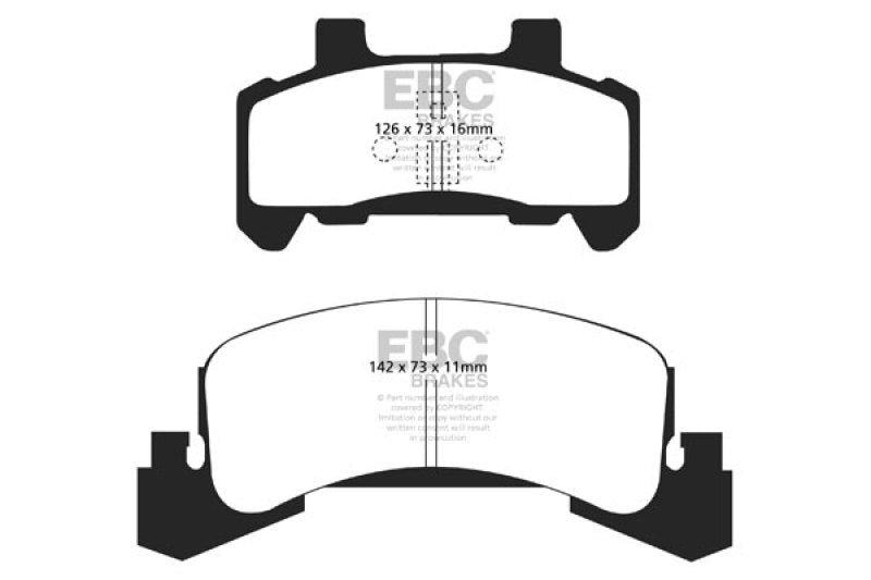 Plaquettes de frein avant EBC 85-87 Buick Skyhawk 1.8 Turbo Ultimax2