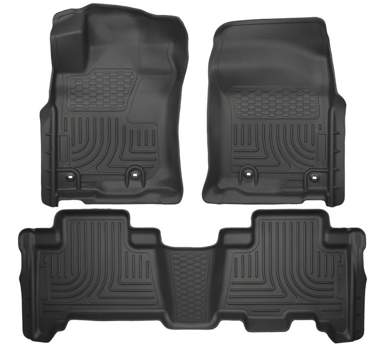 Revêtements de sol avant et 2e siège noirs Husky Liners 2013 pour Toyota 4Runner WeatherBeater