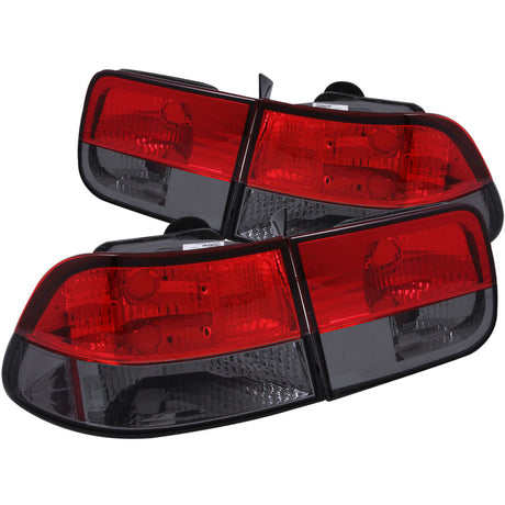 Feux arrière ANZO Honda Civic 1996-2000 Rouge/Fumée