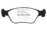 Plaquettes de frein avant Yellowstuff EBC 98-05 Volvo C70 2.3 Turbo T5 (roues de 16 pouces)