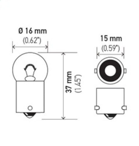 Ampoule Hella 67 12V 8W 4Cp Ba15S G6 (2)