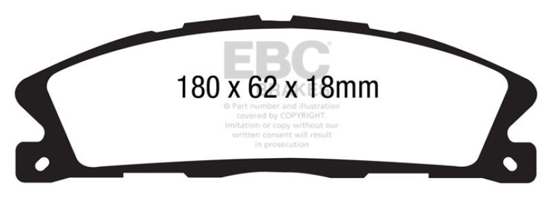 Plaquettes de frein avant extra-robustes EBC 13+ Ford Explorer 3.5 Twin Turbo 4WD