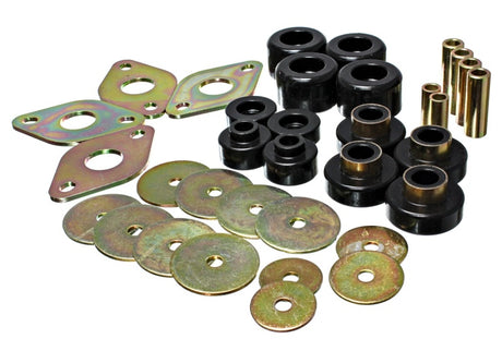 Ensemble de supports de carrosserie Energy Suspension - Reg Access et Dbl Cab - Noir