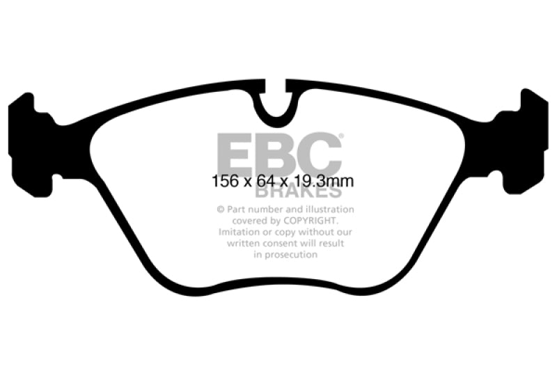 Plaquettes de frein avant Redstuff EBC 10-14 pour BMW X5 4.4 Twin Turbo (50)