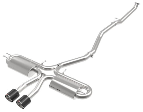 Système d'échappement Cat-Back aFe Takeda 3 pouces 304 SS avec embouts en carbone 2017+ Honda Civic Si (4 portes) I4 1,5 L (t)
