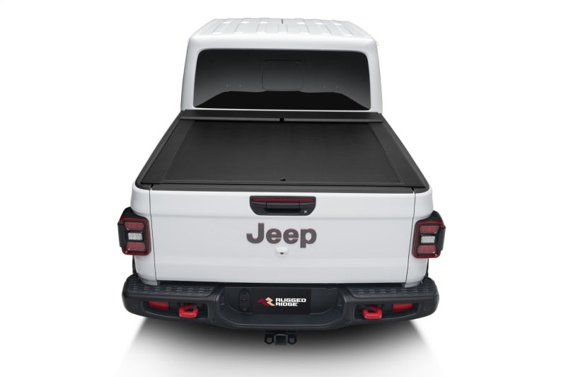 Couvre-caisse rétractable verrouillable Rugged Ridge Armis sans rails de sécurité pour Jeep Gladiator JT 20-21