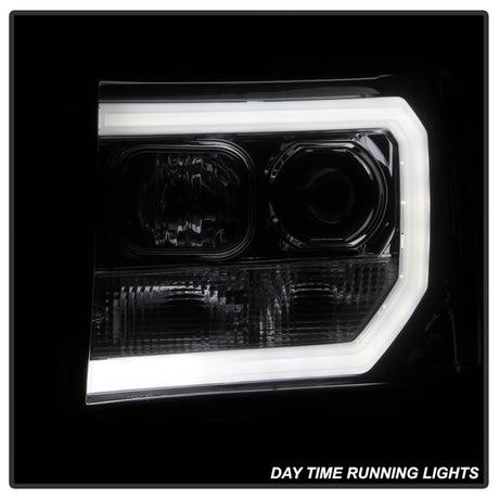 Phares de projecteur Spyder GMC Sierra 1500/2500/3500 07-13 V2 - Fumé PRO-YD-GS07V2-LBDRL-SM