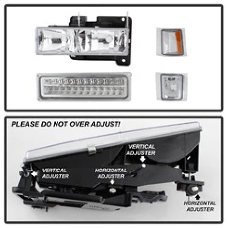 Phares d'angle/pare-chocs à LED pleine grandeur Xtune 92-94 Blazer Chrome HD-JH-CCK88-LED-AM-C-SET