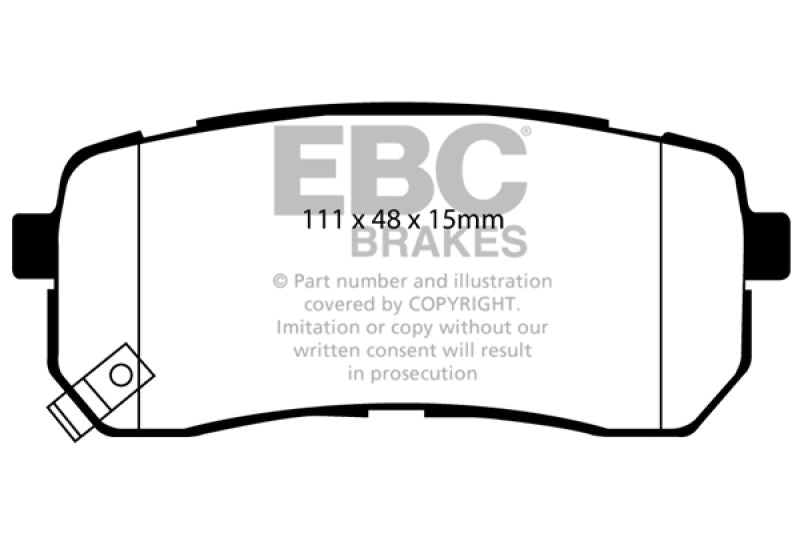 Plaquettes de frein arrière EBC 15+ Kia Sedona 3.3 Yellowstuff