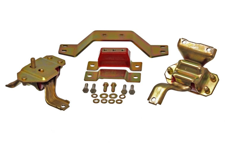 Ensemble de supports de transmission et de moteur rouge Energy Suspension 99-04 Ford Mustang 4.6L V8