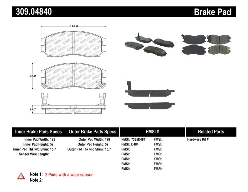 Plaquettes de frein avant StopTech Performance 4/89-99 Mitsubishi Eclipse GST