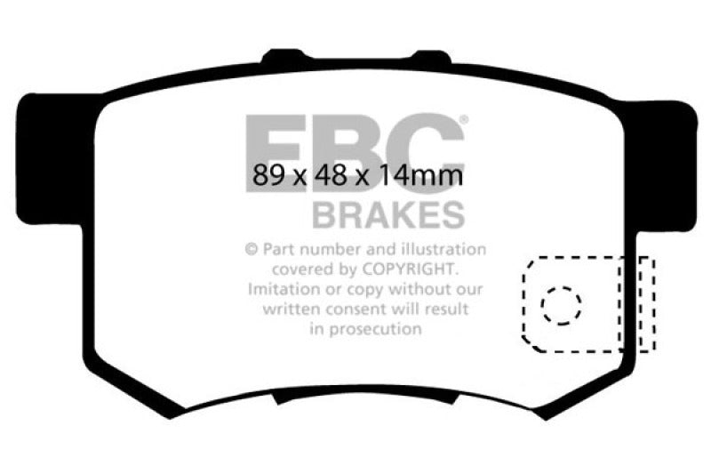 Plaquettes de frein arrière EBC 97 Acura CL 2.2 Greenstuff