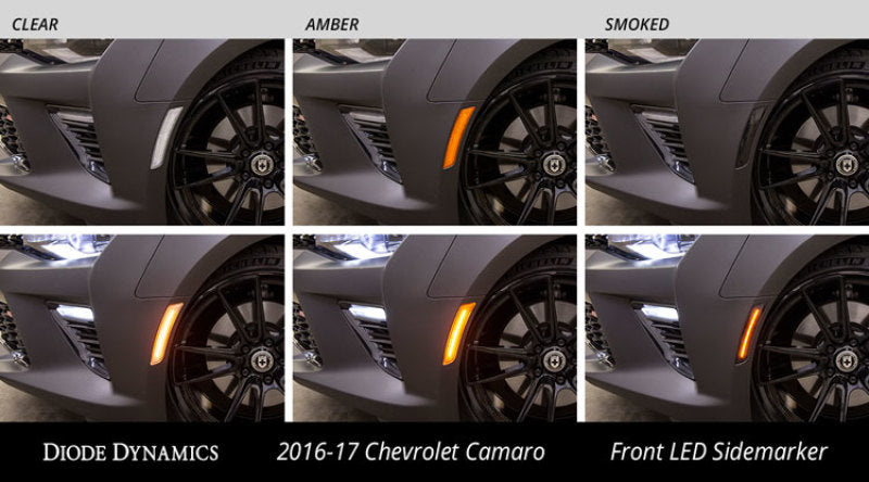 Feux latéraux à LED Diode Dynamics 16-21 Chevrolet Camaro fumés (ensemble)
