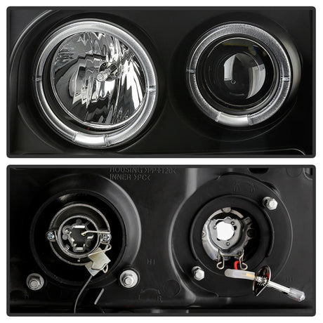 Projecteur LED Halo Spyder GMC Sierra 1500/GMC Sierra Denali 08-13 - LED tout noir PRO-YD-GS07-HL-BKV2