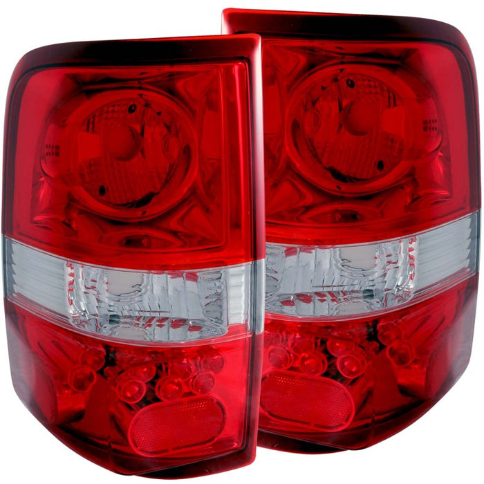 Feux arrière ANZO 2004-2008 Ford F-150 Rouge/Transparent - Style LED