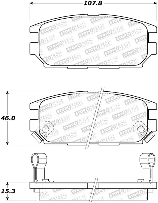 Plaquettes de frein arrière StopTech 91-93 pour Mitsubishi 3000GT Street Performance