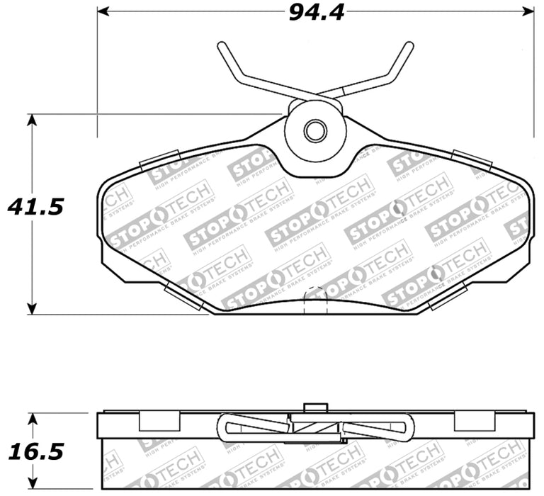 Plaquettes de frein StopTech Performance