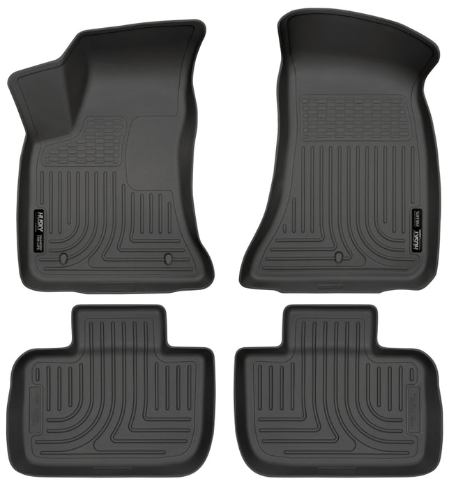 Revêtements de sol noirs Husky Liners 11-12 Dodge Charger/Chrysler 300 WeatherBeater Combo