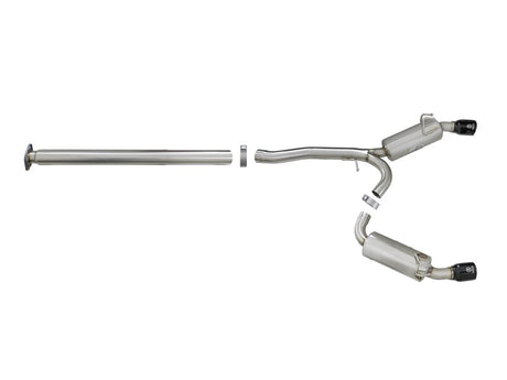 Échappement aFe Takeda 3 po à 2,5 po 304 SS C/B 08-15 Mitsubishi Lancer EVO I4-2.0L (t) - Embouts noirs