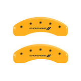 MGP 4 Caliper Covers Engraved F & R w/ Stripes/Dodge Yellow Finish Black Char 2006 Dodge Durango