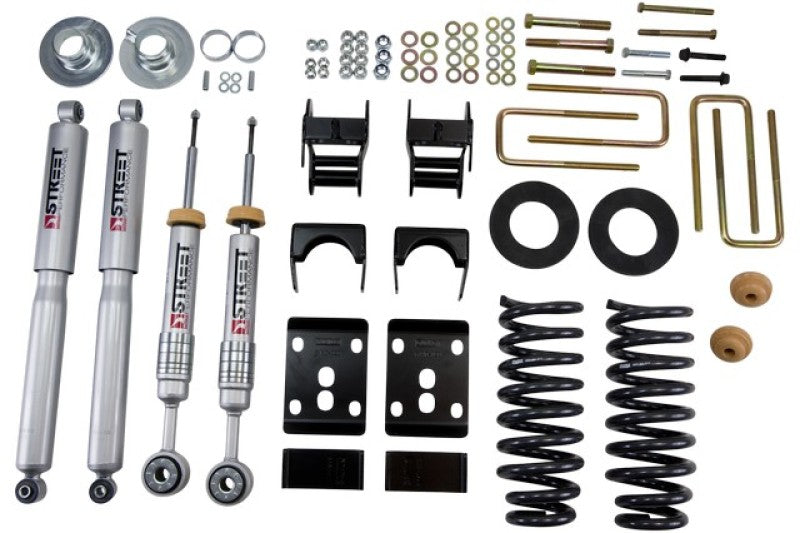 Kit d'abaissement Belltech 09-13 Ford F150 Ext Cab Short Bed 2WD 2in ou 3in F/4in Rear avec amortisseurs