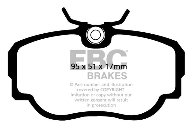 Plaquettes de frein avant Greenstuff EBC 83-85 pour BMW 318 1.8 (E30)