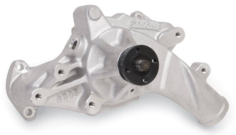 Pompe à eau Edelbrock haute performance pour moteurs Ford FE V8 1965-76, longueur standard, finition satinée