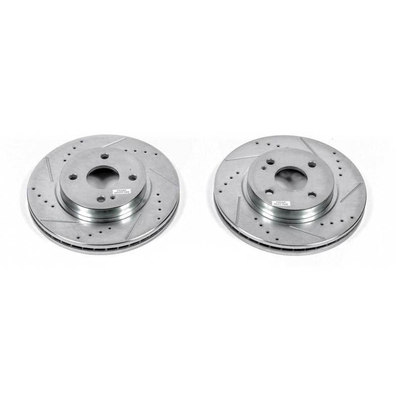 Disques de frein avant Power Stop 11-14 Mazda 2 Evolution percés et fendus - Paire