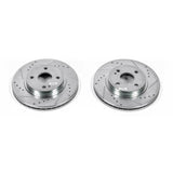 Disques de frein avant Power Stop 11-14 Mazda 2 Evolution percés et fendus - Paire
