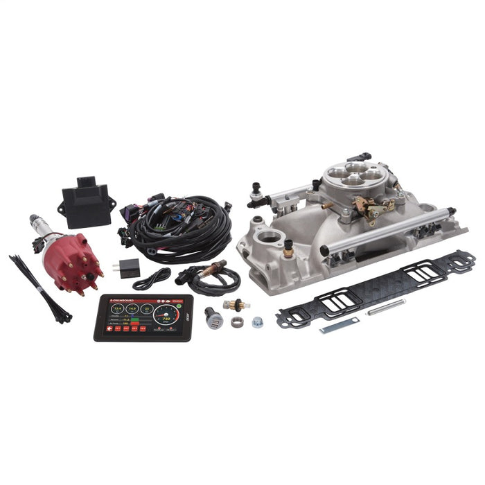 Système Edelbrock Pro Flo 4 EFI Seq Port SBC 1986 et antérieurs 625 CV max. 35 lb/h Finition satinée