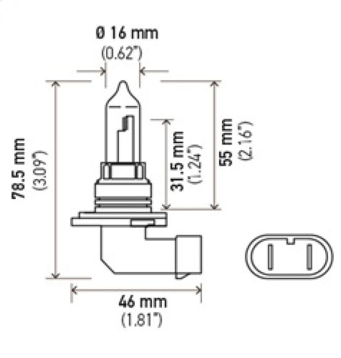 Ampoule halogène Hella 9005/HB3 12V 100W P20d T4