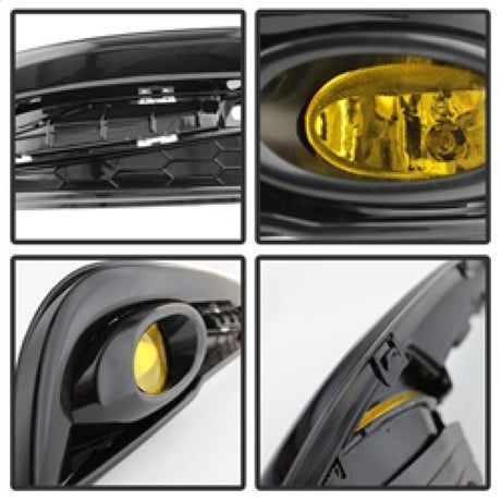 Feu antibrouillard Spyder Honda Civic 2013-2014 4 portes OEM avec interrupteur jaune FL-HC2013-4D-Y