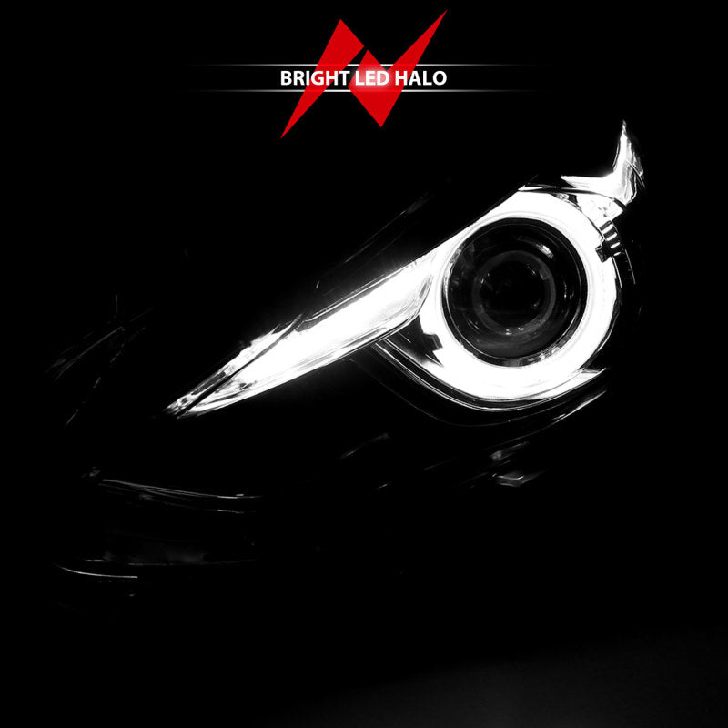 Phares de projecteur ANZO avec halo noir avec ambre 14-17 Mazda 3