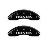Ensemble avant MGP 2 couvre-étriers gravés avant Honda finition noire argent ch