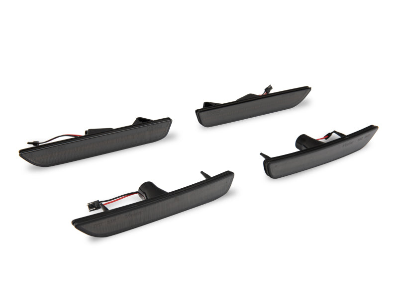 Feux de position latéraux à LED Raxiom 10-14 Ford Mustang Axial Series (fumés)